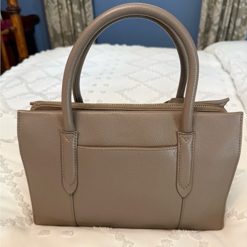 Radley London Arlington court taupe pebbled leather satchel! - Picture 2 of 9